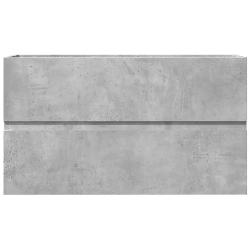 Betonszürke szerelt fa függő fürdőszobaszekrény 80x38,5x45 cm
