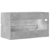 Betonszürke szerelt fa függő fürdőszobaszekrény 80x38,5x45 cm