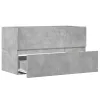 Betonszürke szerelt fa függő fürdőszobaszekrény 80x38,5x45 cm