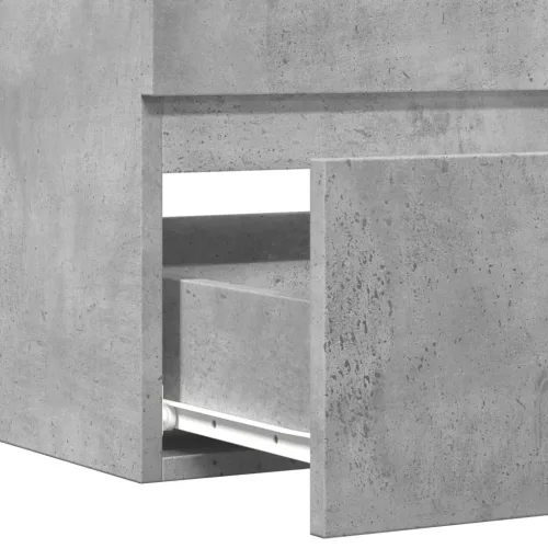 Betonszürke szerelt fa függő fürdőszobaszekrény 80x38,5x45 cm