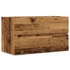 Antik fa színű szerelt fa függő fürdőszobaszekrény 80x38,5x45cm