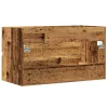 Antik fa színű szerelt fa függő fürdőszobaszekrény 80x38,5x45cm
