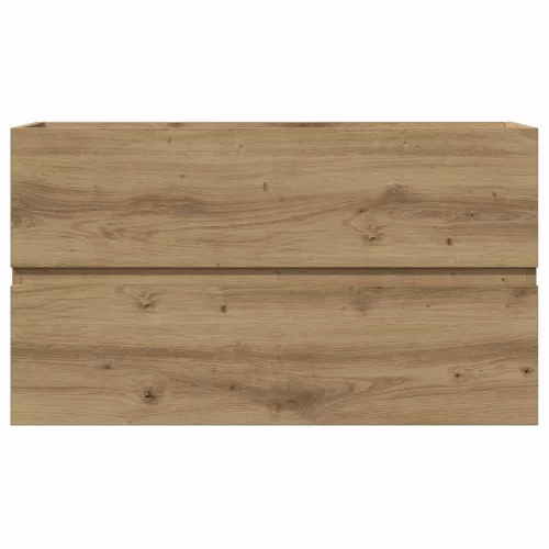 Kézműves tölgy szerelt fa függő fürdőszobaszekrény 80x38,5x45cm