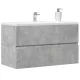 Betonszürke szerelt fa mosdószekrény 90 x 38,5 x 45 cm