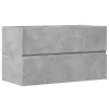 Betonszürke szerelt fa mosdószekrény 90 x 38,5 x 45 cm