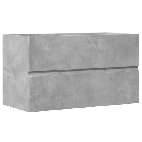 Betonszürke szerelt fa mosdószekrény 90 x 38,5 x 45 cm