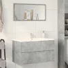 Betonszürke szerelt fa mosdószekrény 90 x 38,5 x 45 cm