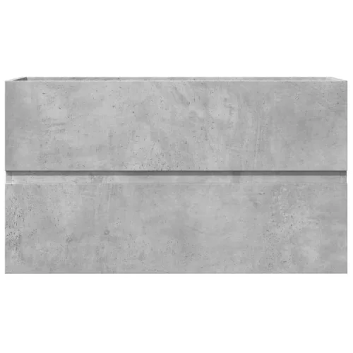 Betonszürke szerelt fa mosdószekrény 90 x 38,5 x 45 cm