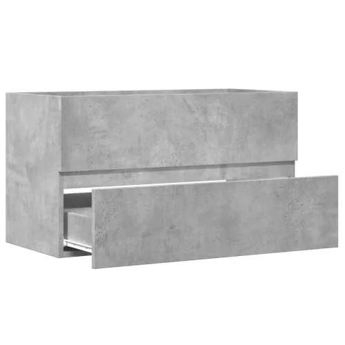 Betonszürke szerelt fa mosdószekrény 90 x 38,5 x 45 cm