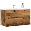Antik fa színű szerelt fa mosdószekrény 90 x 38,5 x 45 cm