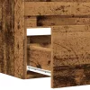 Antik fa színű szerelt fa mosdószekrény 90 x 38,5 x 45 cm