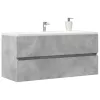 Betonszürke szerelt fa mosdószekrény 100 x 38,5 x 45 cm