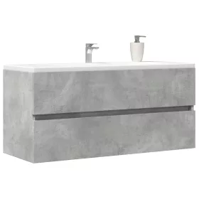 Betonszürke szerelt fa mosdószekrény 100 x 38,5 x 45 cm