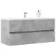 Betonszürke szerelt fa mosdószekrény 100 x 38,5 x 45 cm