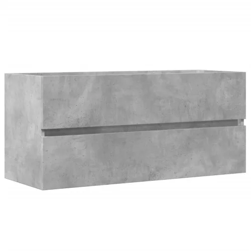 Betonszürke szerelt fa mosdószekrény 100 x 38,5 x 45 cm