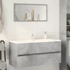 Betonszürke szerelt fa mosdószekrény 100 x 38,5 x 45 cm