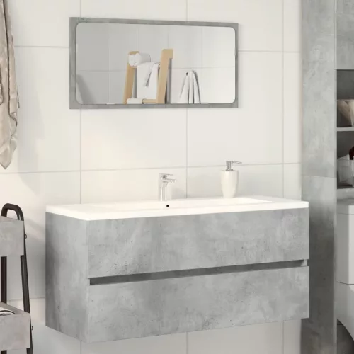 Betonszürke szerelt fa mosdószekrény 100 x 38,5 x 45 cm