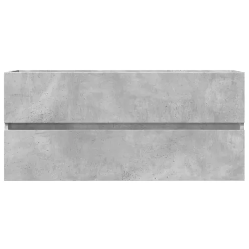 Betonszürke szerelt fa mosdószekrény 100 x 38,5 x 45 cm