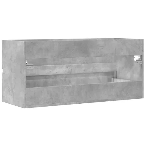 Betonszürke szerelt fa mosdószekrény 100 x 38,5 x 45 cm