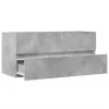 Betonszürke szerelt fa mosdószekrény 100 x 38,5 x 45 cm