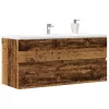Antik fa színű szerelt fa mosdószekrény 100 x 38,5 x 45 cm