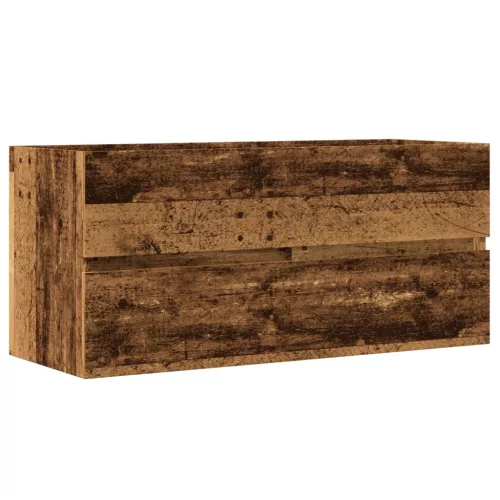 Antik fa színű szerelt fa mosdószekrény 100 x 38,5 x 45 cm