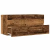 Antik fa színű szerelt fa mosdószekrény 100 x 38,5 x 45 cm