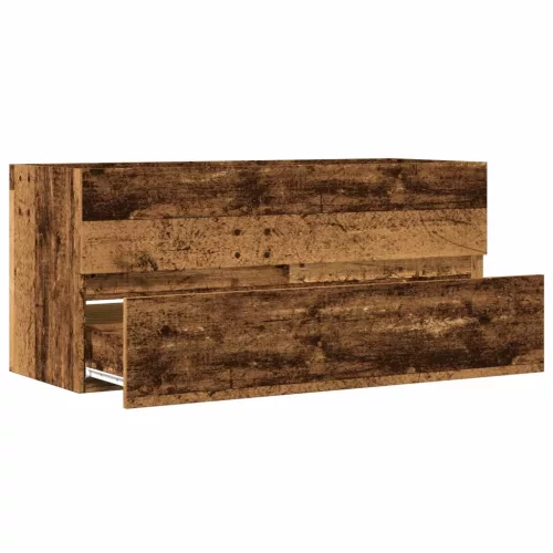 Antik fa színű szerelt fa mosdószekrény 100 x 38,5 x 45 cm