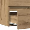 Kézműves tölgy színű szerelt fa mosdószekrény 100 x 38,5 x 45cm