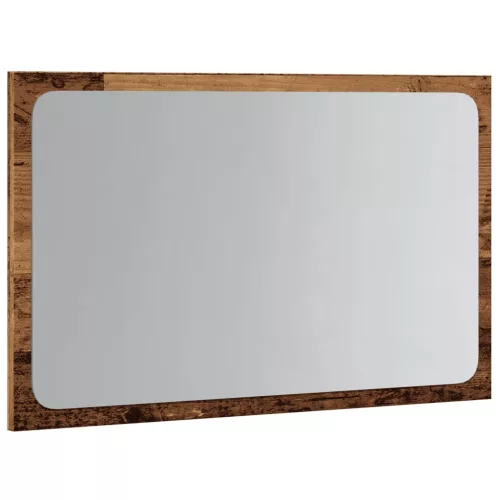 Antik fa színű fürdőszobatükör LED-világítással 60x8,5x38 cm