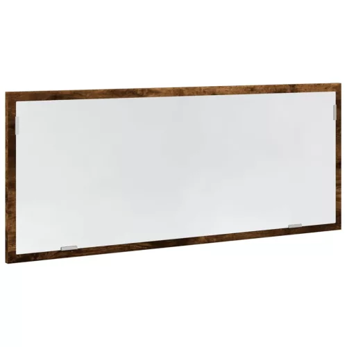 Füstös tölgy szerelt fa LED-es fürdőszobatükör 100x8,5x37 cm