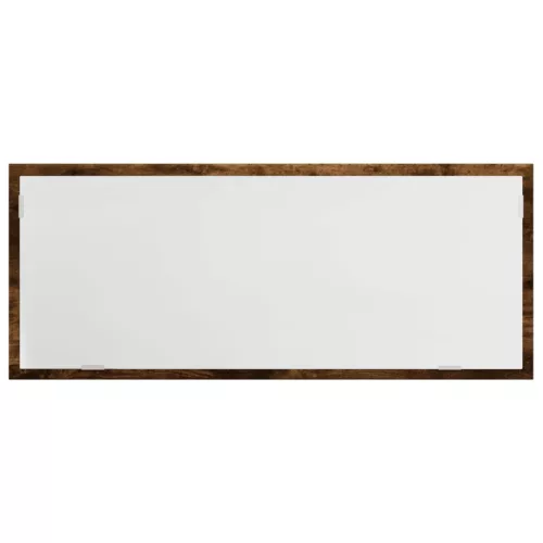 Füstös tölgy szerelt fa LED-es fürdőszobatükör 100x8,5x37 cm