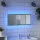 Szürke sonoma szerelt fa LED-es fürdőszobatükör 100x8,5x37 cm