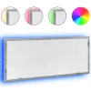 Szürke sonoma szerelt fa LED-es fürdőszobatükör 100x8,5x37 cm