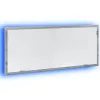 Szürke sonoma szerelt fa LED-es fürdőszobatükör 100x8,5x37 cm
