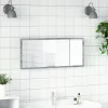 Szürke sonoma szerelt fa LED-es fürdőszobatükör 100x8,5x37 cm