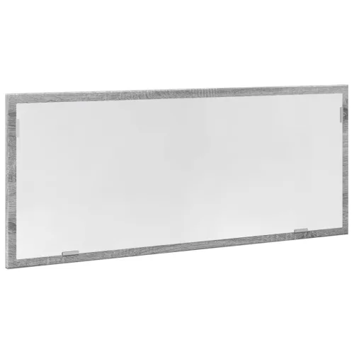 Szürke sonoma szerelt fa LED-es fürdőszobatükör 100x8,5x37 cm