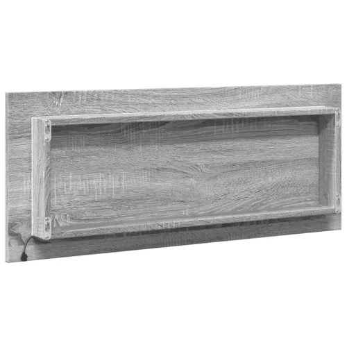 Szürke sonoma szerelt fa LED-es fürdőszobatükör 100x8,5x37 cm