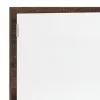 Barna tölgy szerelt fa LED-es fürdőszobatükör 100x8,5x37 cm