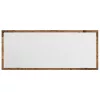 Antik fa színű szerelt fa LED-es fürdőszobatükör 100x8,5x37 cm