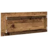 Antik fa színű szerelt fa LED-es fürdőszobatükör 100x8,5x37 cm