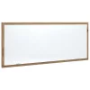 Kézműves tölgy szerelt fa LED-es fürdőszobatükör 100x8,5x37 cm