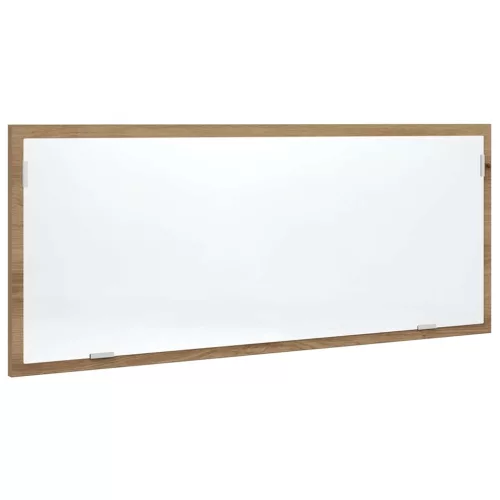 Kézműves tölgy szerelt fa LED-es fürdőszobatükör 100x8,5x37 cm
