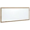 Kézműves tölgy szerelt fa LED-es fürdőszobatükör 100x8,5x37 cm