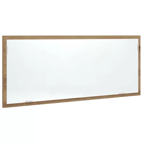 Kézműves tölgy szerelt fa LED-es fürdőszobatükör 100x8,5x37 cm