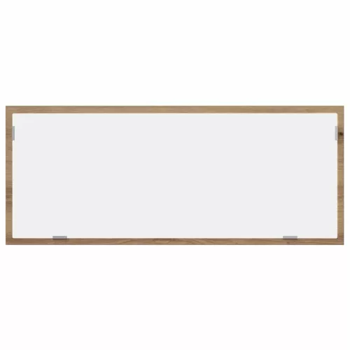 Kézműves tölgy szerelt fa LED-es fürdőszobatükör 100x8,5x37 cm