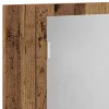 Antik fa színű szerelt fa tükörszekrény LED-del 60x12x45cm