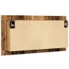Antik fa színű szerelt fa tükrösszekrény LED-del 90x12x45 cm