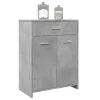 Betonszürke szerelt fa fürdőszobaszekrény 60 x 33 x 80 cm