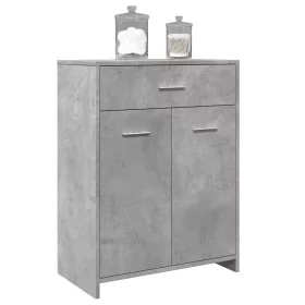   Betonszürke szerelt fa fürdőszobaszekrény 60 x 33 x 80 cm